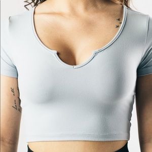 Alphalete Ultrasoft Pinnacle Tee (Stone Grey) - size S